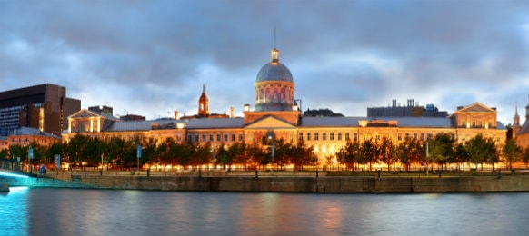 lovely view of the Old Montreal, Canada
