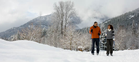 Couple Skiing in Canada