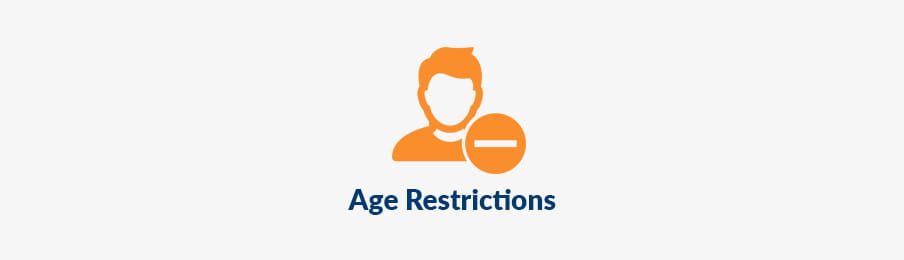 Age restrictions in CA banner