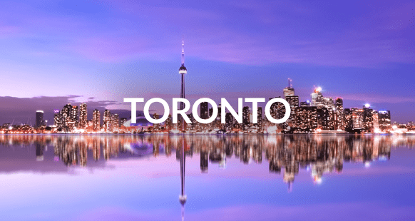 Toronto Skyline Reflected In Harbour